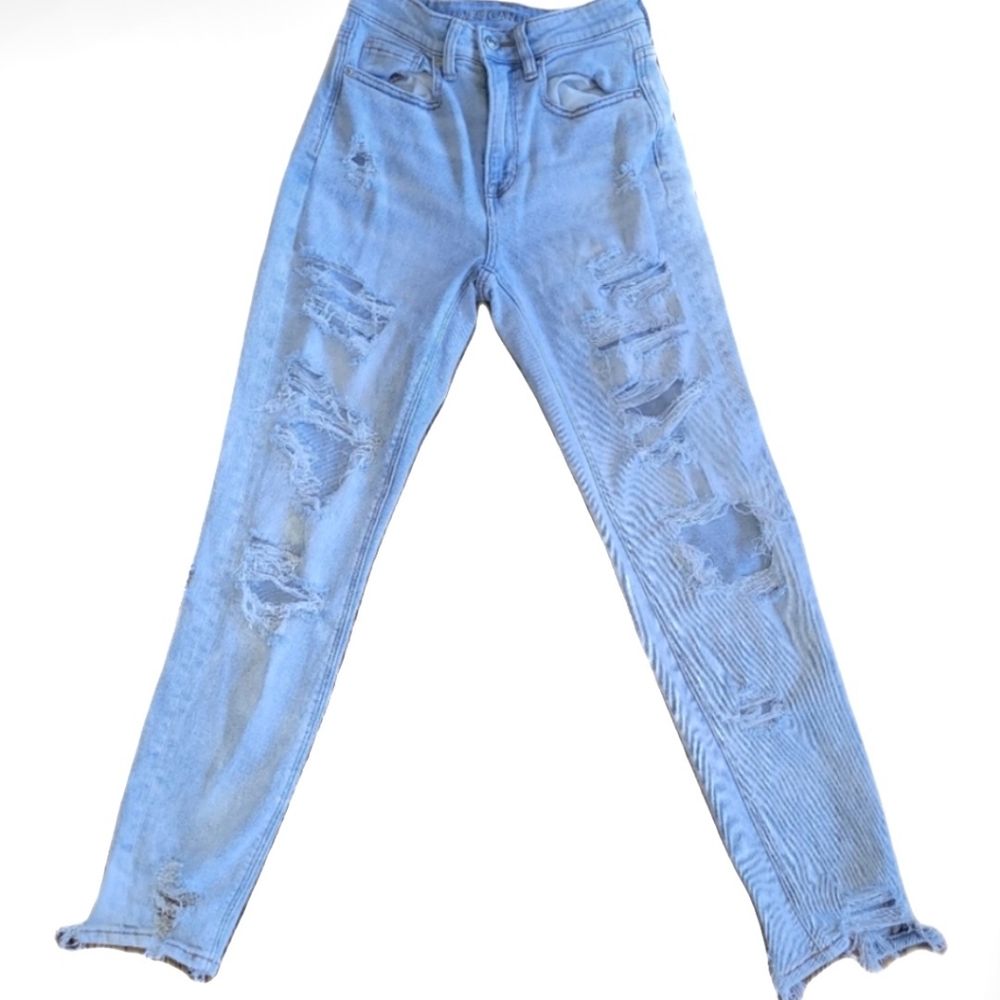 AE Stretch Ripped Skinny Jeans Size 00